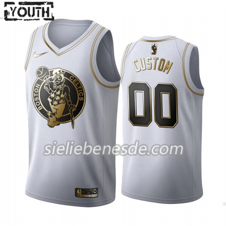 Kinder NBA Boston Celtics Trikot Nike 2019-2020 Weiß Golden Edition Swingman - Benutzerdefinierte
